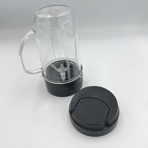 Magic Bullet Replacement Set Clear Mug with Handle Cross Blade and To-Go Lid